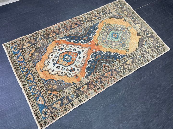 Beige Turkish Oushak Rug 3' 9" x 6' 6" Hand-Knotted view