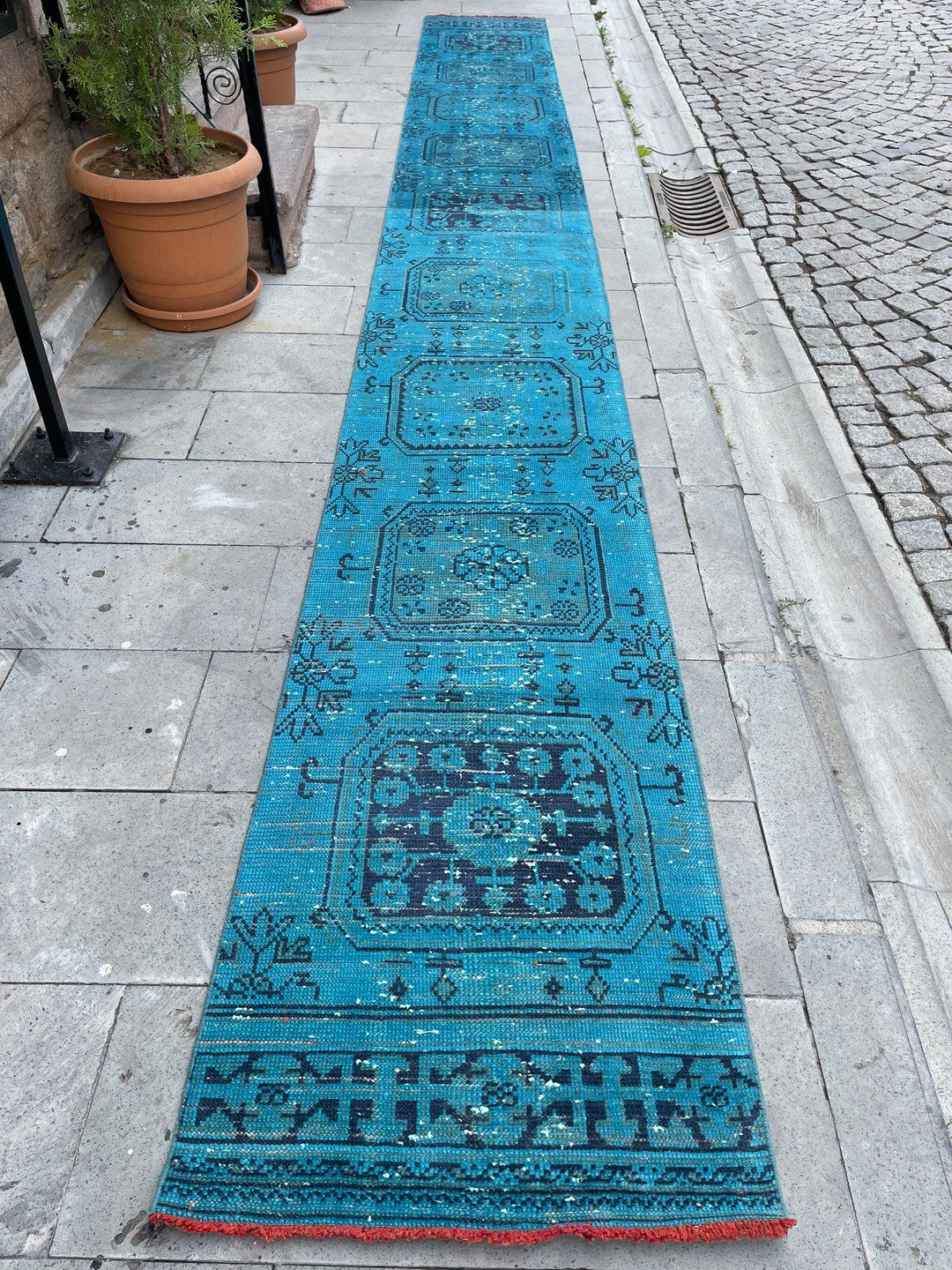 Beige Turkish Runner Rug 2' 2" x 19' 4" Hand-Knotted view