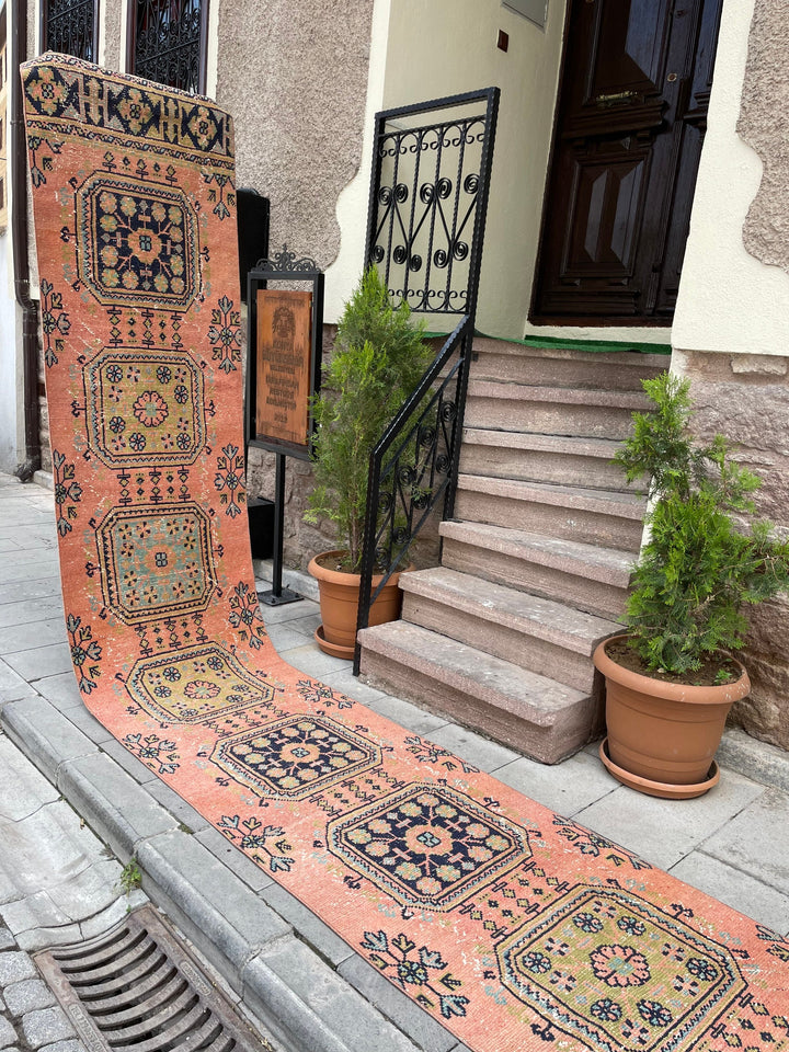 Beige Turkish Runner Rug 2' 7" x 21' 1" Hand-Knotted view