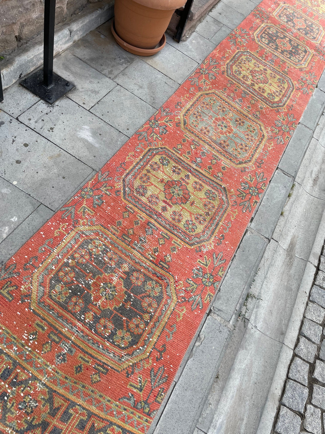 Beige Turkish Runner Rug 2' 7" x 22' 3" Hand-Knotted view 9