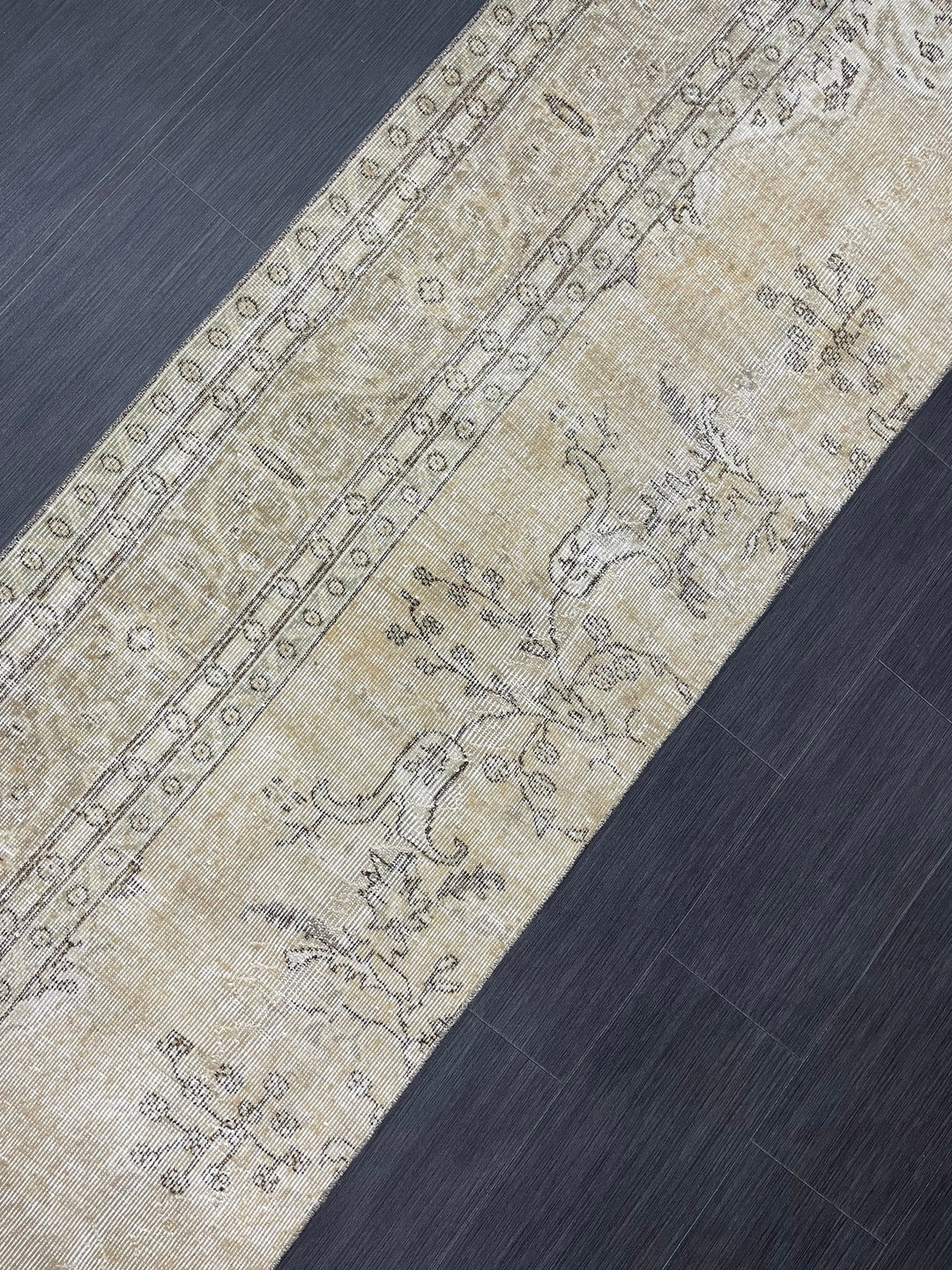 Beige Turkish Runner Rug 2' 6" x 11' 6" Hand-Knotted view