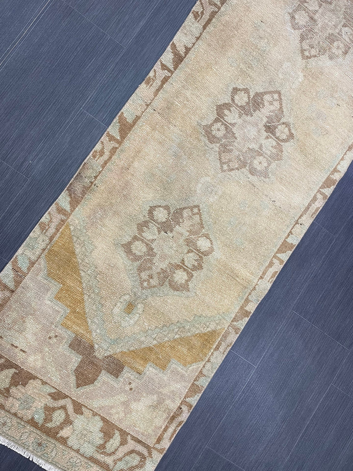 Turkish Runner Rug 2' 4" x 10' 11" Hand-Knotted pattern
