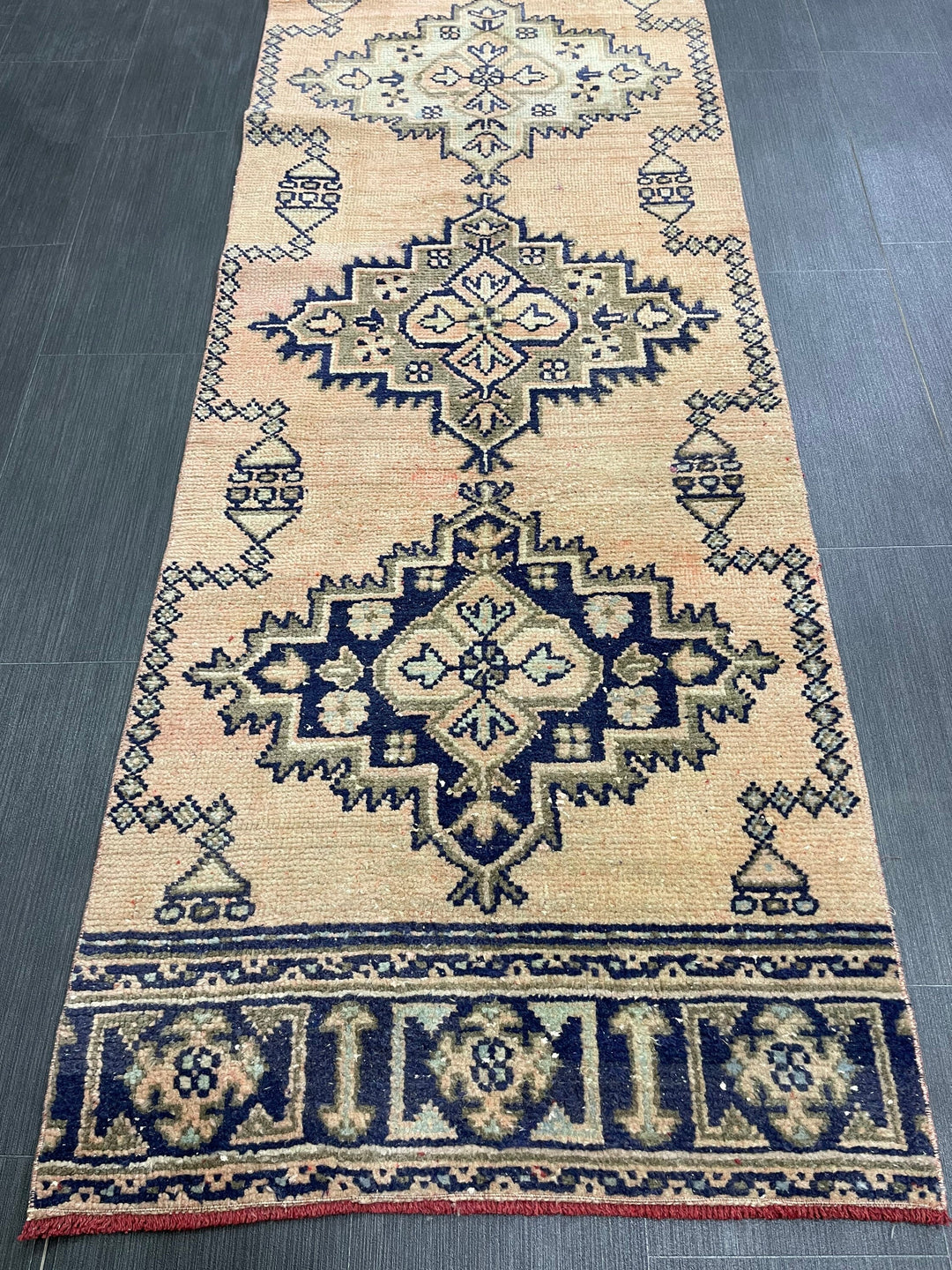 Rust Turkey Runner Rug 2' 7" x 11' 1" Hand-Knotted texture