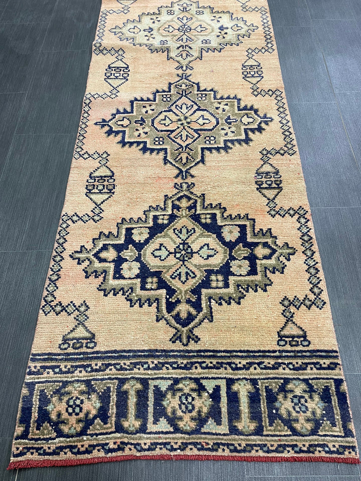 Rust Turkey Runner Rug 2' 7" x 11' 1" Hand-Knotted texture