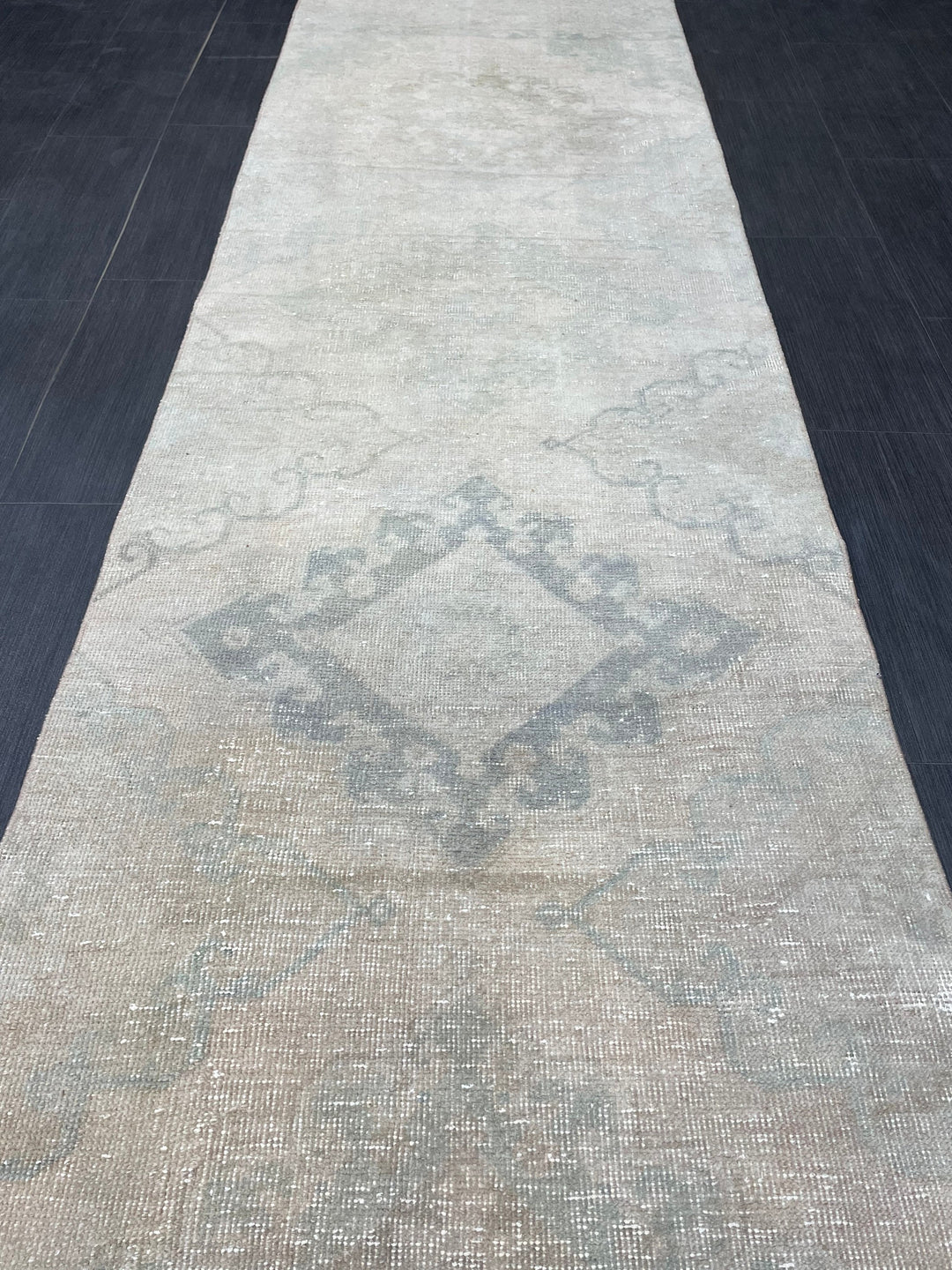Tan Turkish Runner Rug 2' 9" x 12' 7" Hand-Knotted view