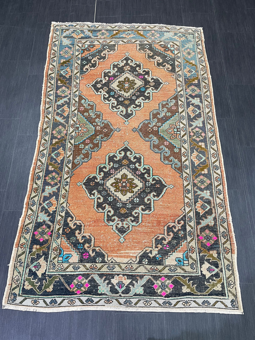 Beige Turkish Oushak Rug 3' 11" x 6' 6" Hand-Knotted view