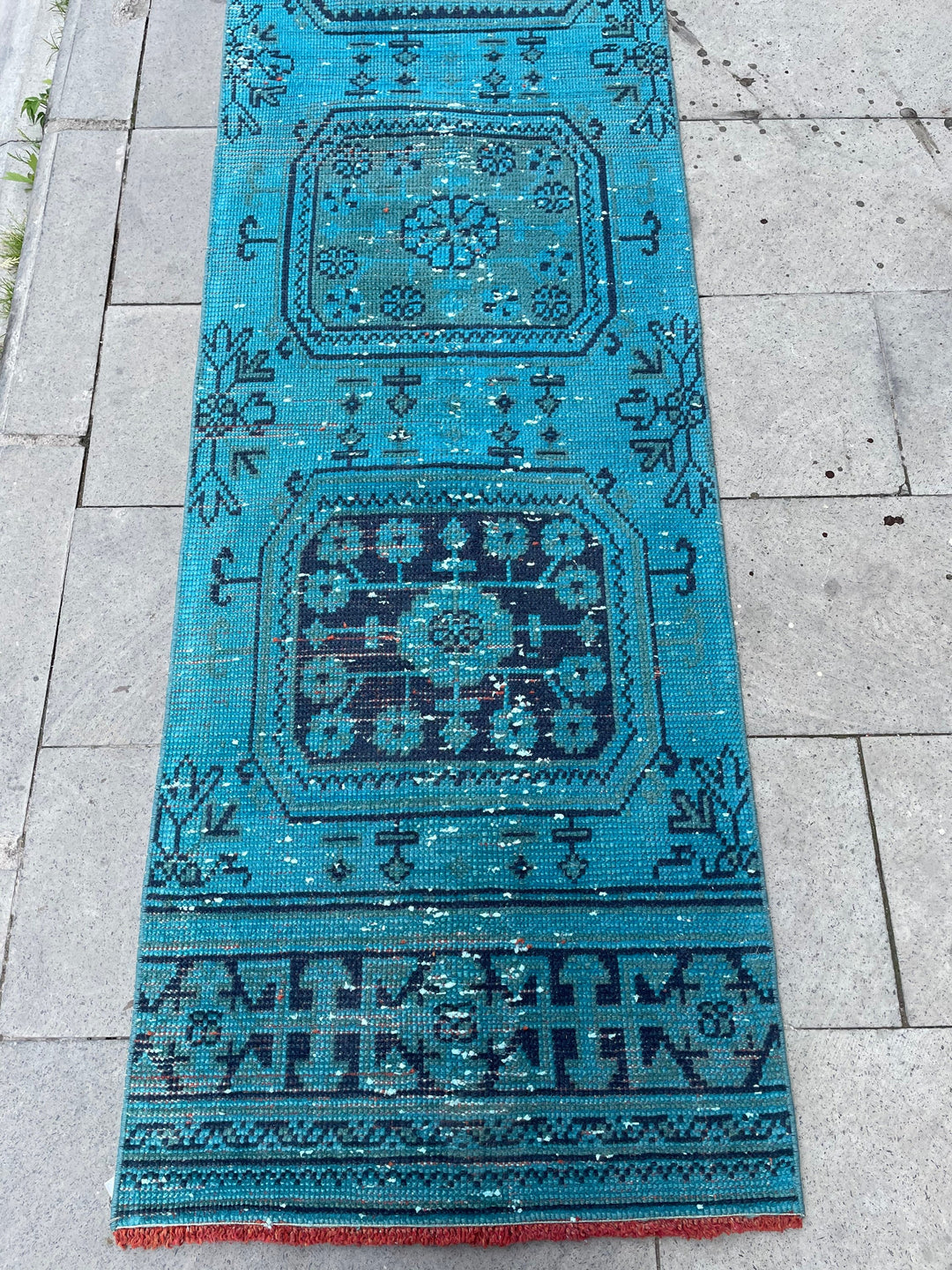 Beige Turkish Runner Rug 2' 2" x 19' 4" Hand-Knotted field