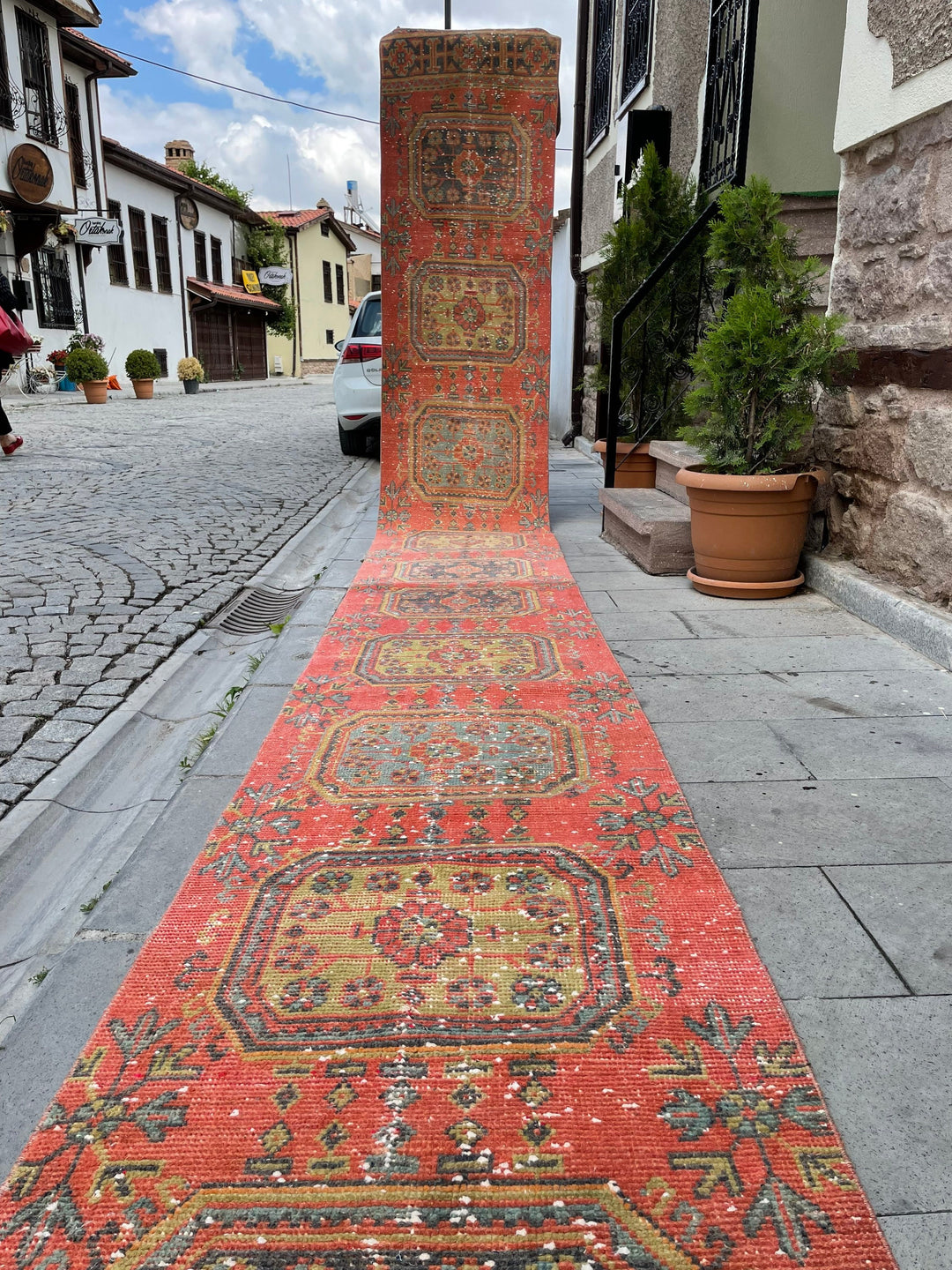 Beige Turkish Runner Rug 2' 7" x 22' 3" Hand-Knotted view