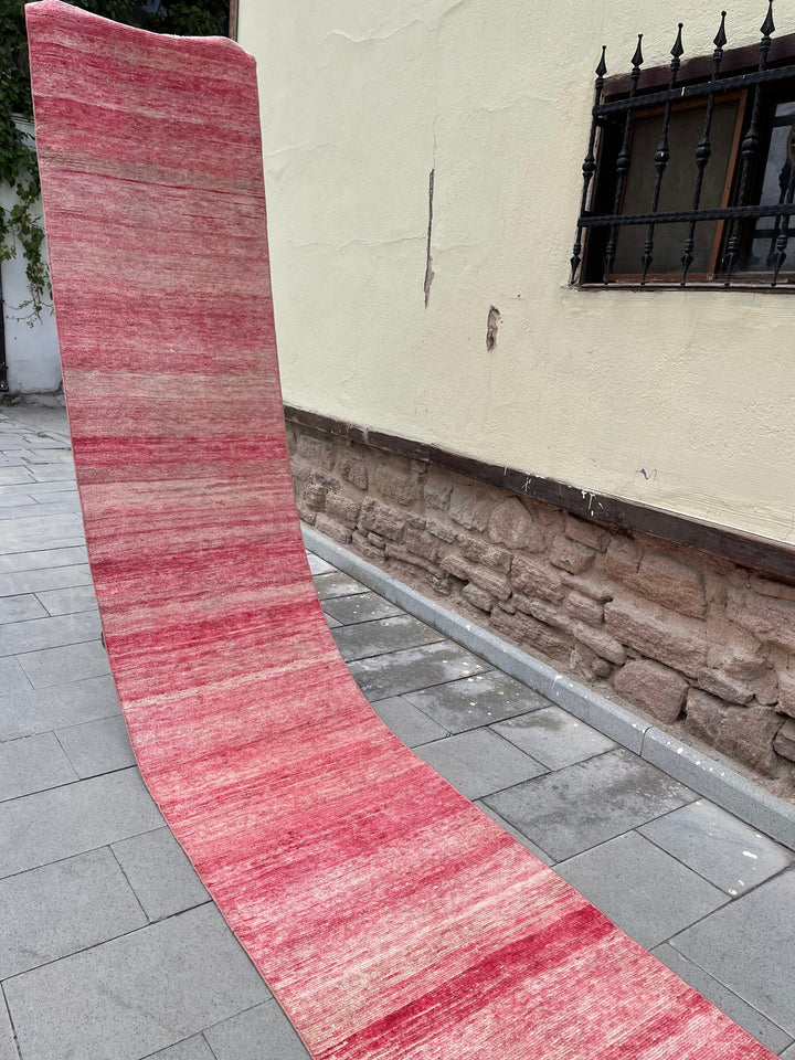Beige Turkish Runner Rug 2' 5" x 19' Hand-Knotted view