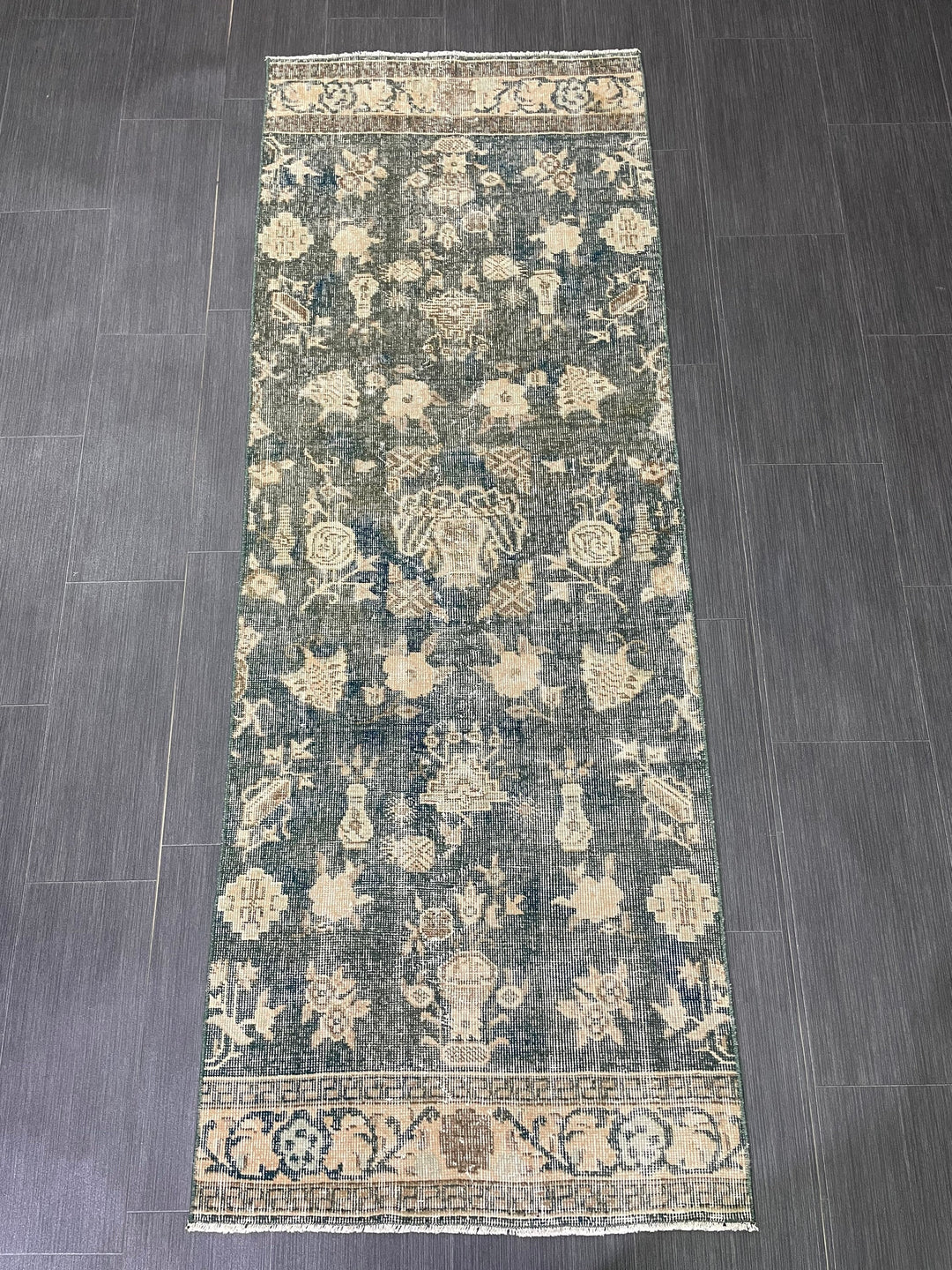 Brown Turkish Runner Rug 2' 7" x 6' 11" Hand-Knotted | No. WR52742