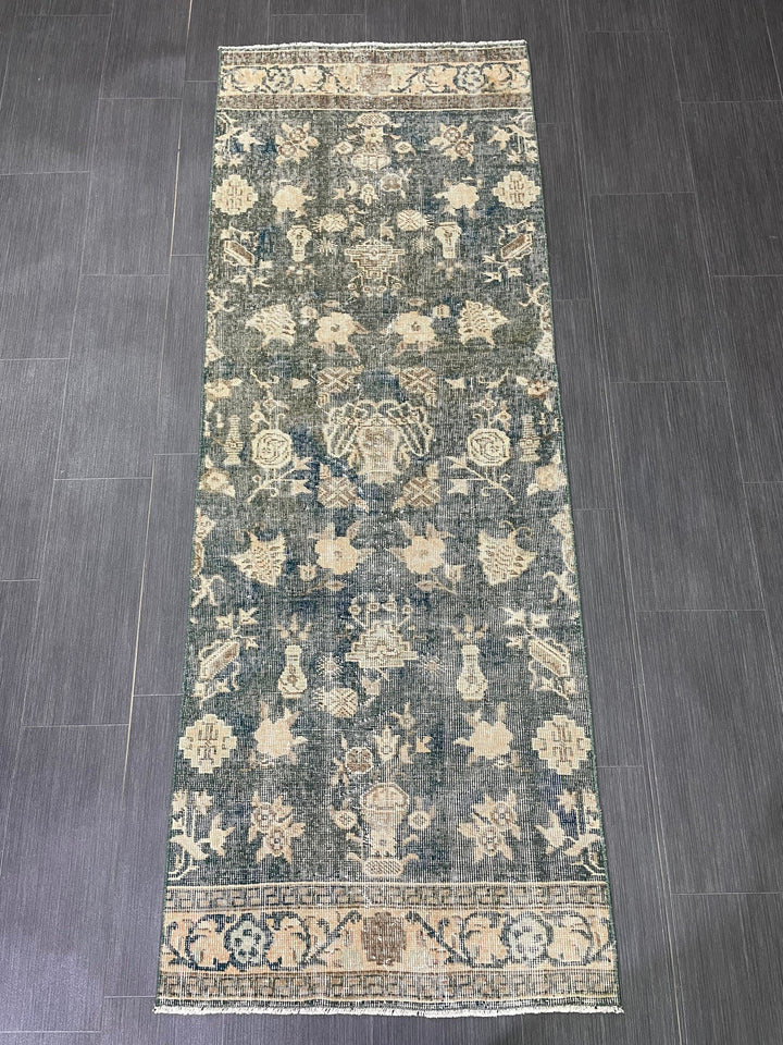 Brown Turkish Runner Rug 2' 7" x 6' 11" Hand-Knotted | No. WR52742