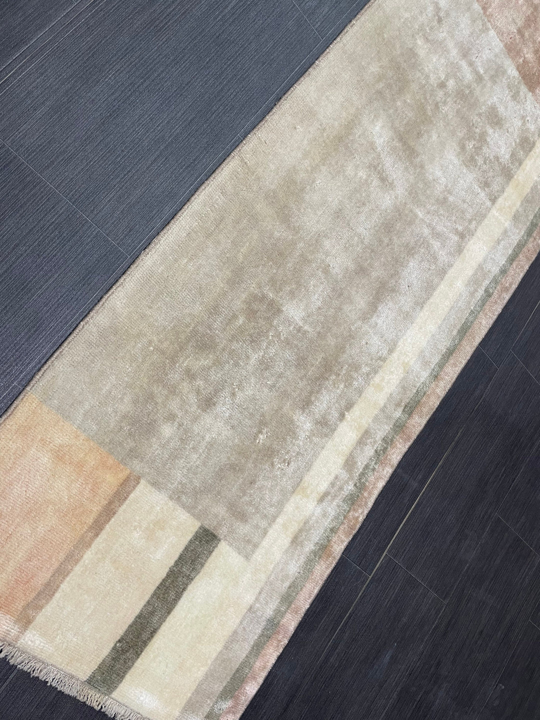 Brown Turkish Runner Rug 1' 11" x 10' 10" Hand-Knotted | No. WR90524