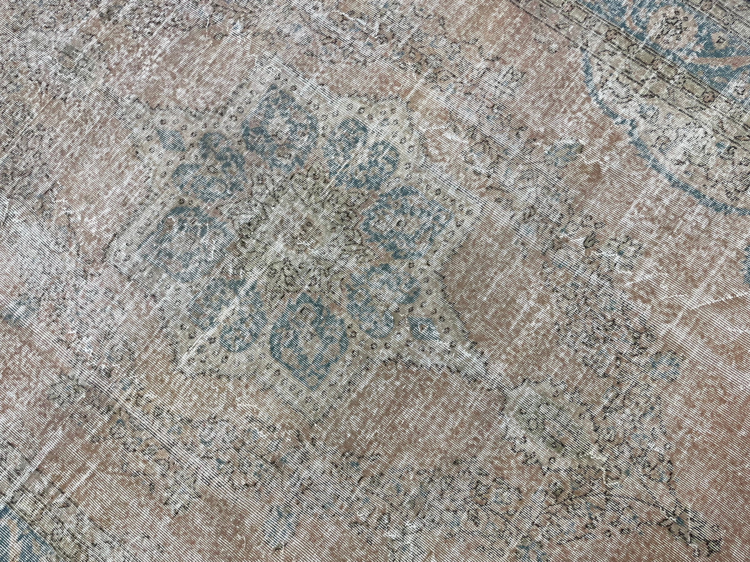 Beige Turkish Oushak Rug 7' 6" x 10' 7" Hand-Knotted | No. WR11515