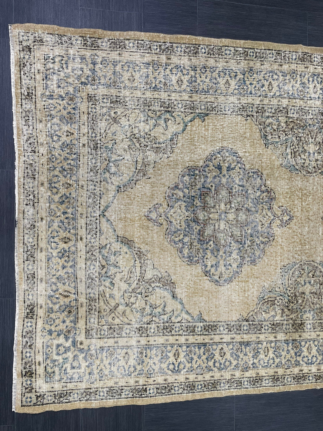 Beige Turkish Runner Rug 5' x 12' 11" Hand-Knotted view 9