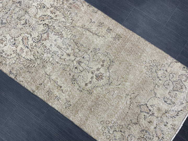 Rust Turkish Runner Rug 2' 9" x 10' 2" Hand-Knotted border