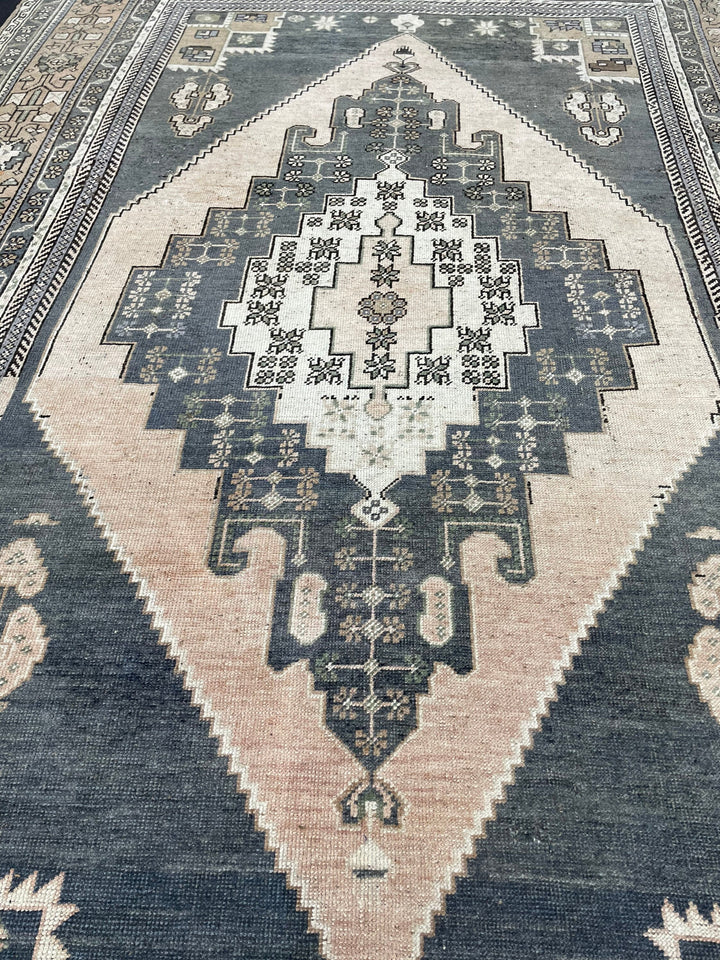 Green Turkish Oushak Rug 6' 3" x 10' 6" Hand-Knotted | No. WR31267