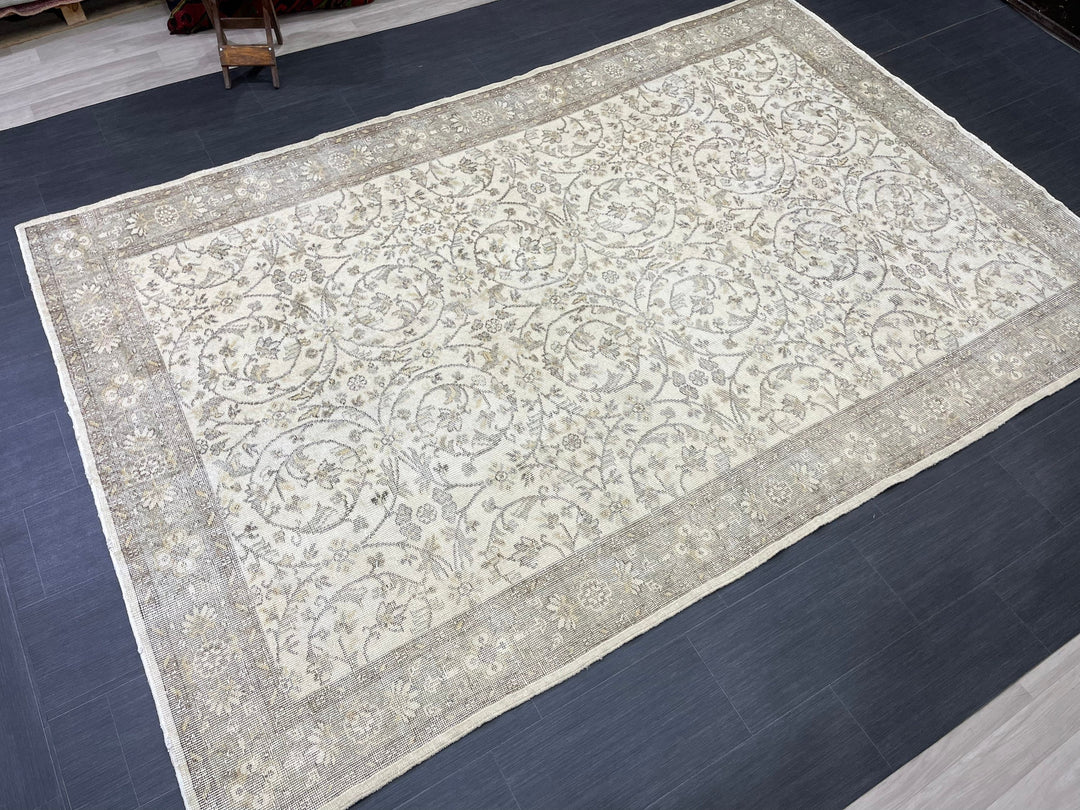 Rust Turkish Runner Rug 6' 4" x 9' 10" Hand-Knotted