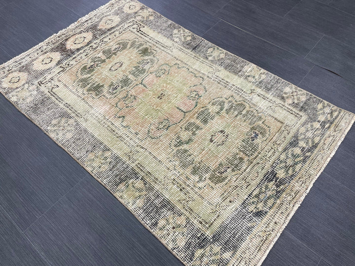 Rust Turkish Oushak Rug 2'7" x 4'1" Hand-Knotted