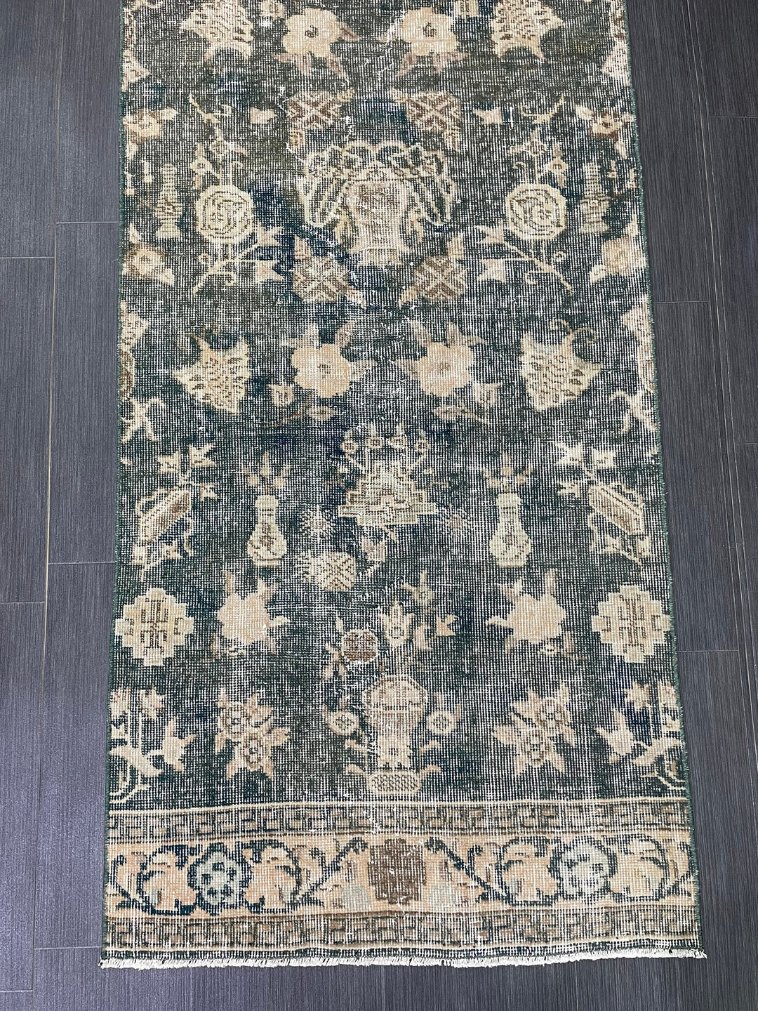 Brown Turkish Runner Rug 2' 7" x 6' 11" Hand-Knotted | No. WR52742