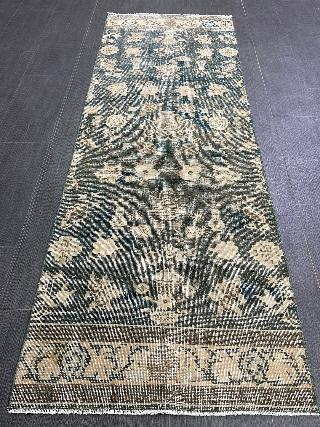 Brown Turkish Runner Rug 2' 7" x 6' 11" Hand-Knotted | No. WR52742