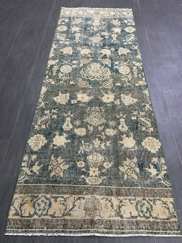 Brown Turkish Runner Rug 2' 7" x 6' 11" Hand-Knotted | No. WR52742