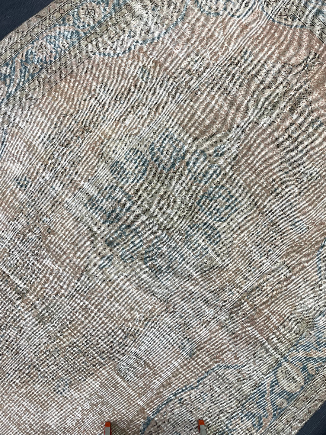 Beige Turkish Oushak Rug 7' 6" x 10' 7" Hand-Knotted | No. WR11515