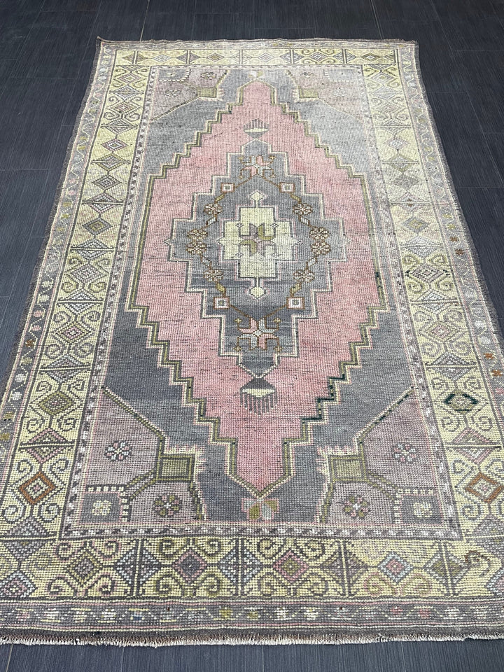 Beige Turkish Runner Rug 4' x 6' 8" Hand-Knotted view