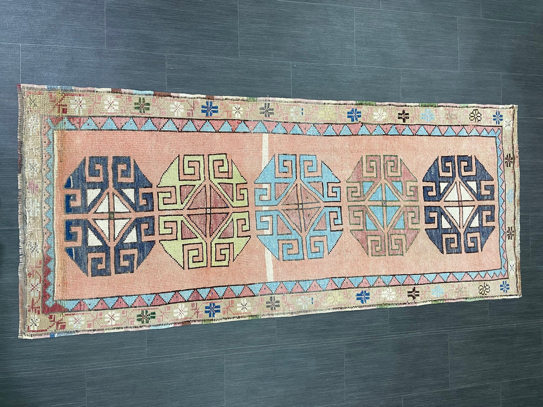 Beige Turkish Runner Rug 2' 11" x 6' 10" Hand-Knotted view 9