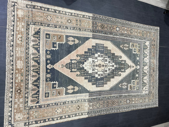 Green Turkish Oushak Rug 6' 3" x 10' 6" Hand-Knotted | No. WR31267