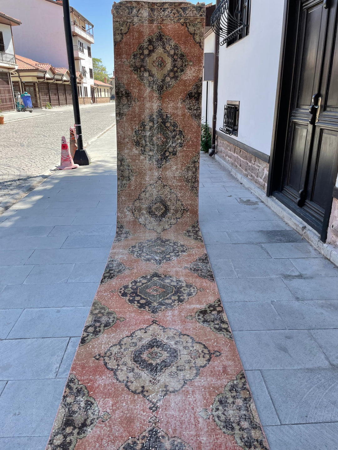 Beige Turkish Runner Rug 2' 9" x 19' 4" Hand-Knotted | No. WR47378