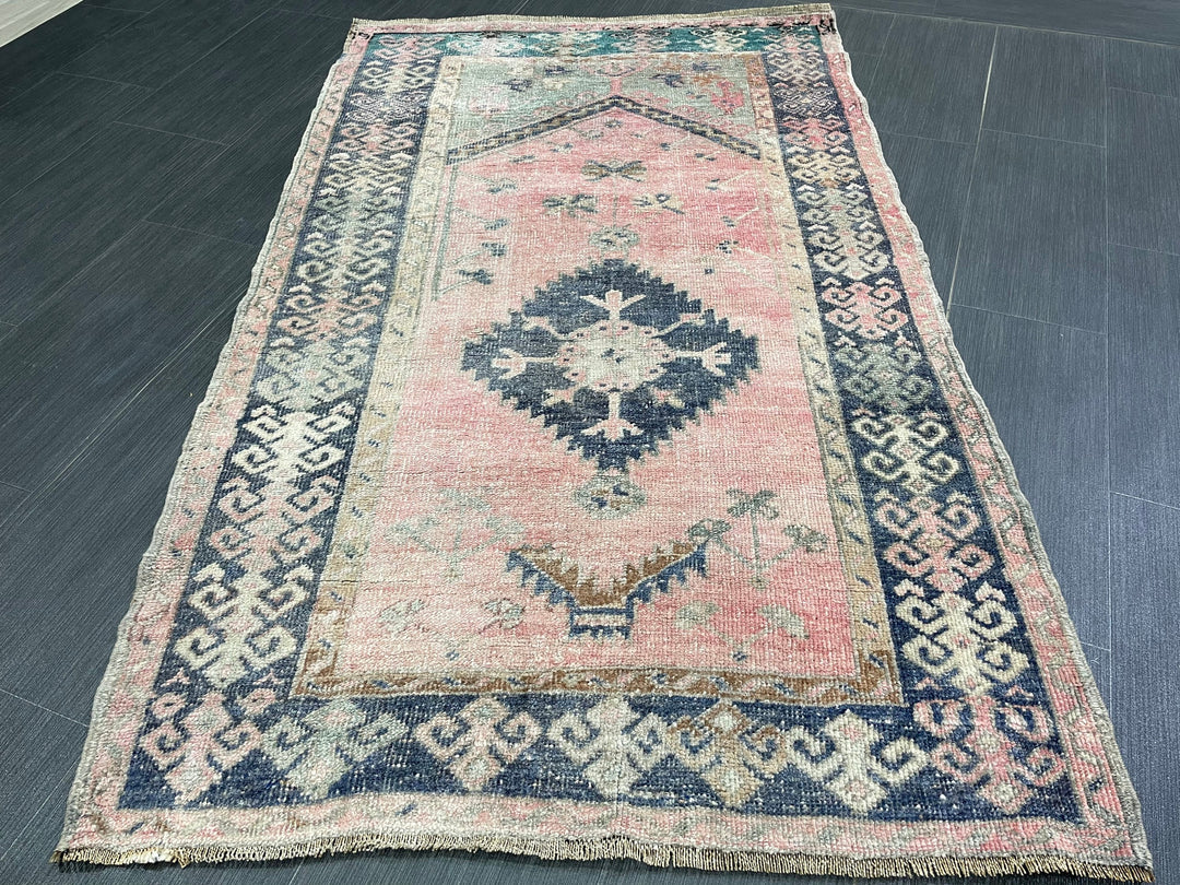 Green Turkish Runner Rug 3' 3" x 5' 5" Hand-Knotted view