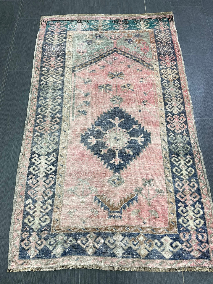 Green Turkish Runner Rug 3' 3" x 5' 5" Hand-Knotted view 9