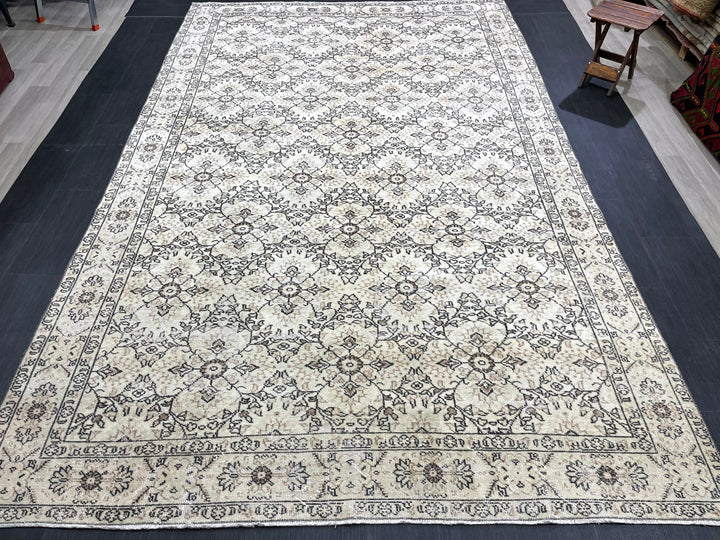 Muted Vintage Turkish Rug 6' 10" x 11' - No. WR56269