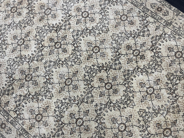 Muted Vintage Turkish Rug 6' 10" x 11' - No. WR56269