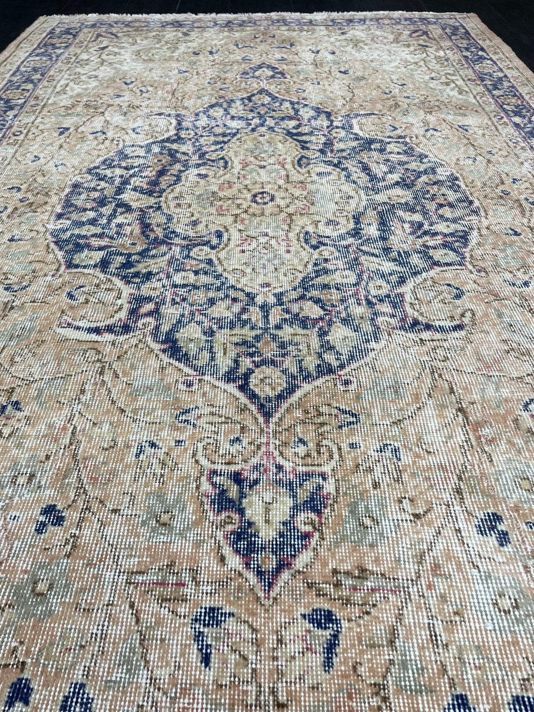 Blue Turkish Oushak Rug 5' 4" x 8' 10" Hand-Knotted | No. WR67824