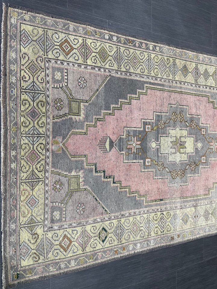 Beige Turkish Runner Rug 4' x 6' 8" Hand-Knotted view 9
