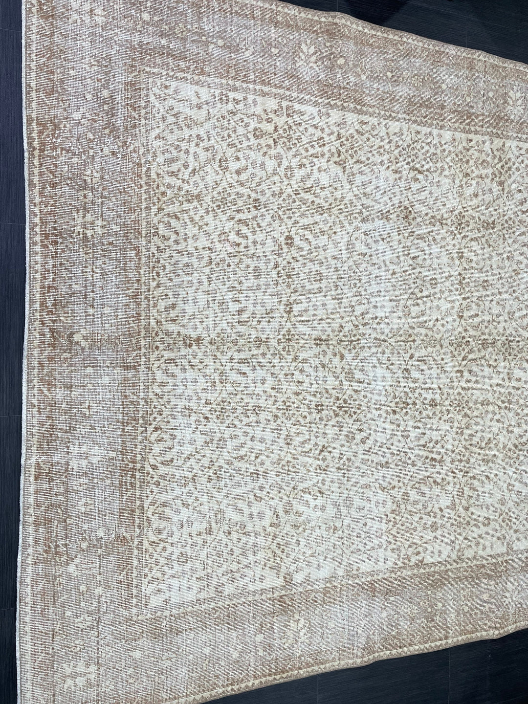 Beige Turkish Oushak Rug 6' 8" x 10' Hand-Knotted view 9