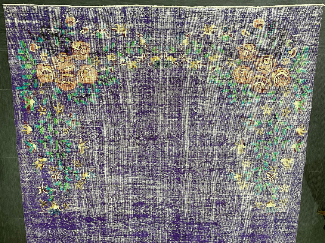 Beige Turkish Oushak Rug 6' 7" x 10' 7" Hand-Knotted | No. WR33487