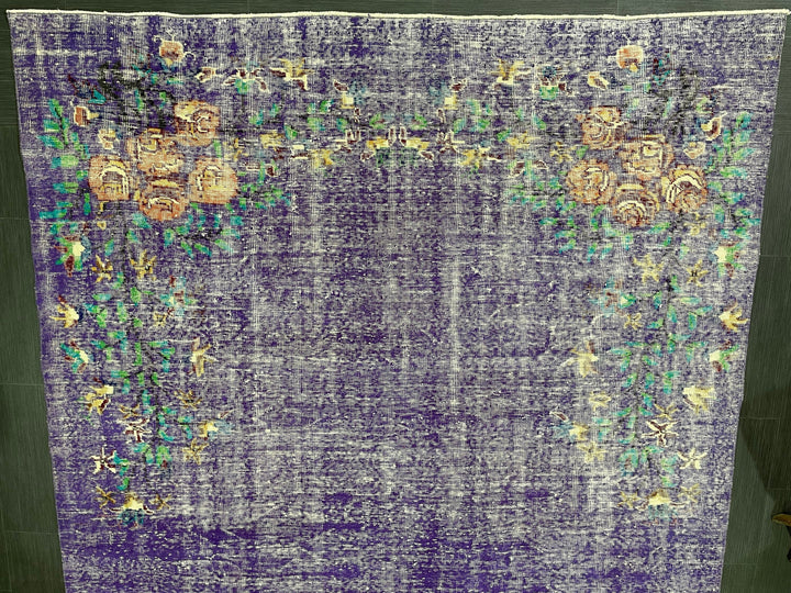 Beige Turkish Oushak Rug 6' 7" x 10' 7" Hand-Knotted | No. WR33487