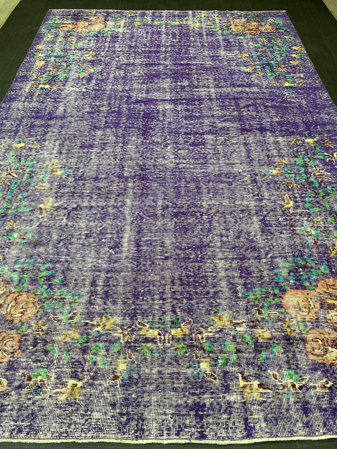 Beige Turkish Oushak Rug 6' 7" x 10' 7" Hand-Knotted | No. WR33487