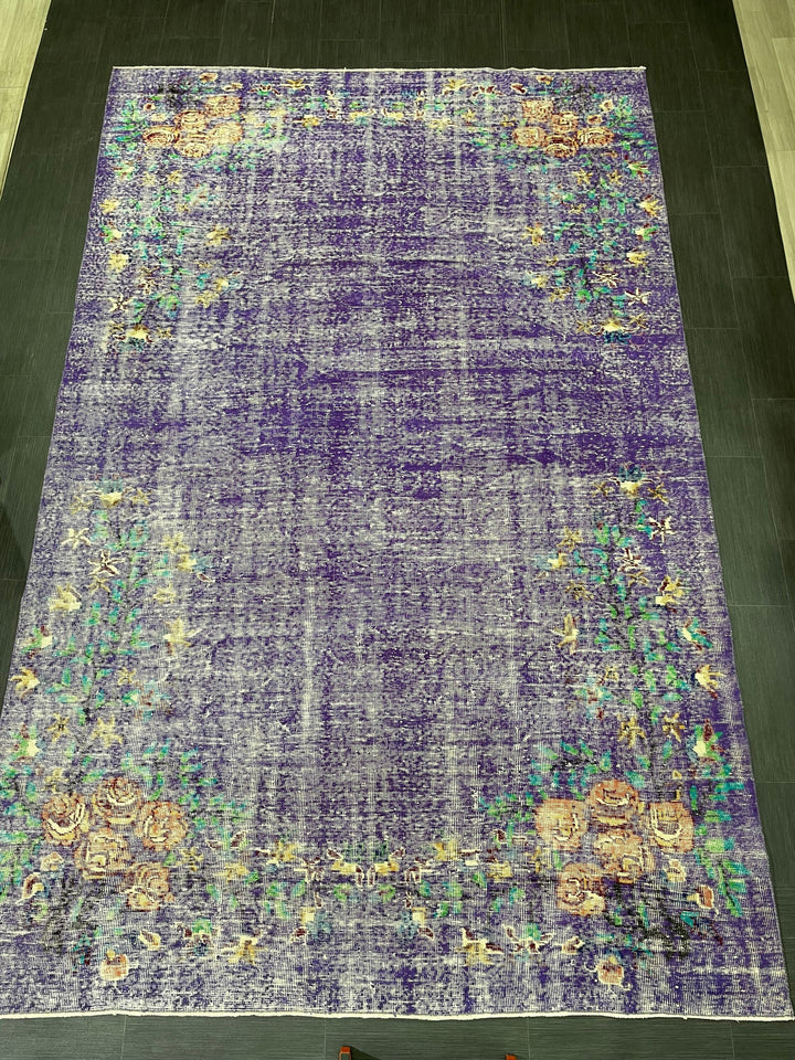 Beige Turkish Oushak Rug 6' 7" x 10' 7" Hand-Knotted | No. WR33487