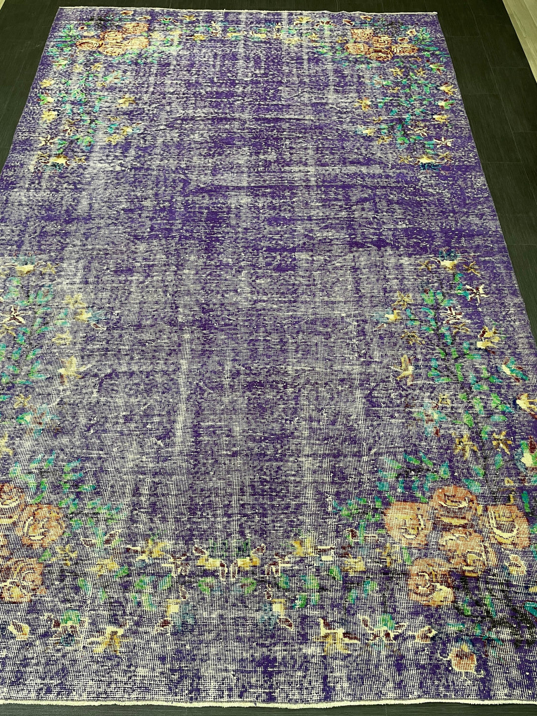 Beige Turkish Oushak Rug 6' 7" x 10' 7" Hand-Knotted | No. WR33487