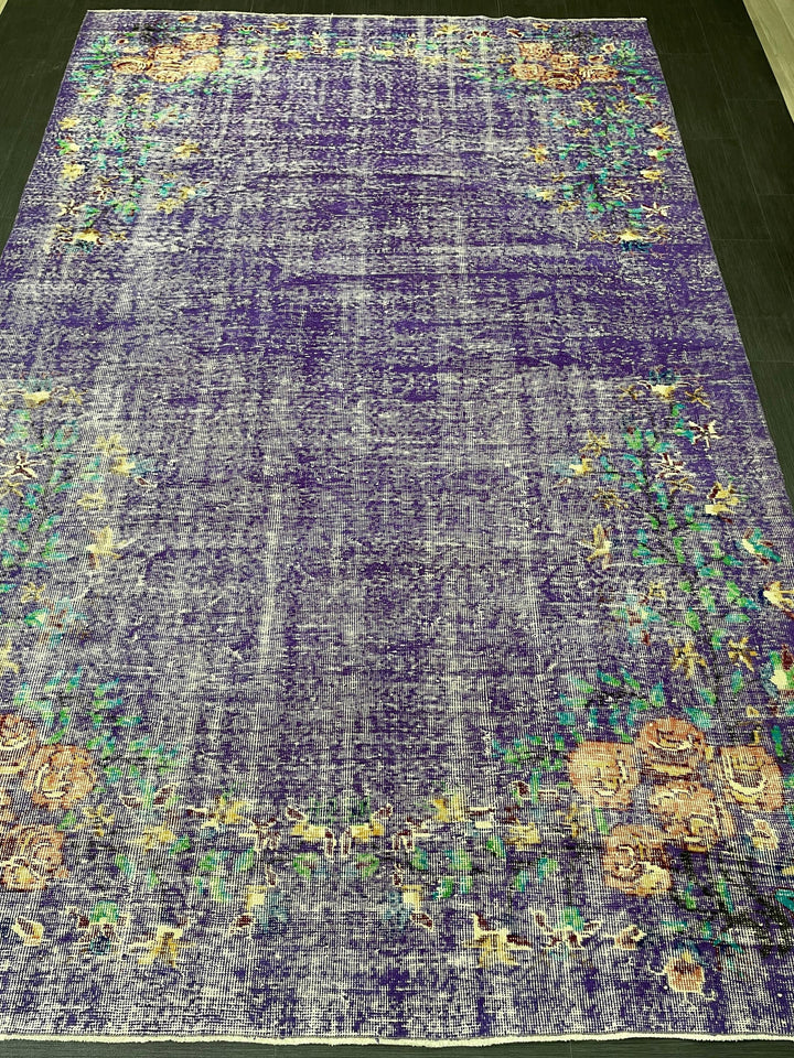 Beige Turkish Oushak Rug 6' 7" x 10' 7" Hand-Knotted | No. WR33487
