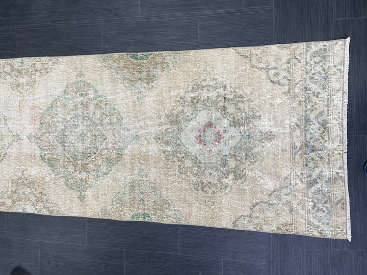 Turkish Runner Rug 2' 9" x 12' 5" Hand-Knotted field