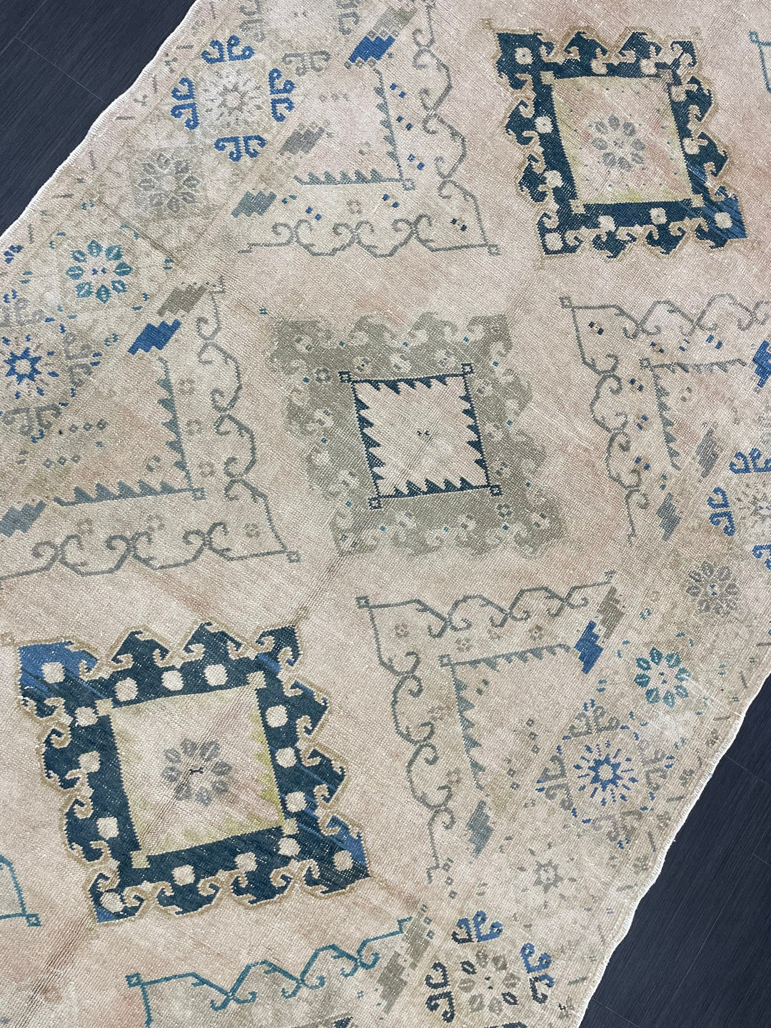 Beige Turkish Runner Rug 5' 2" x 13' 4" Hand-Knotted view