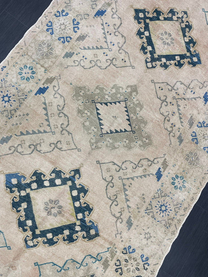 Beige Turkish Runner Rug 5' 2" x 13' 4" Hand-Knotted view