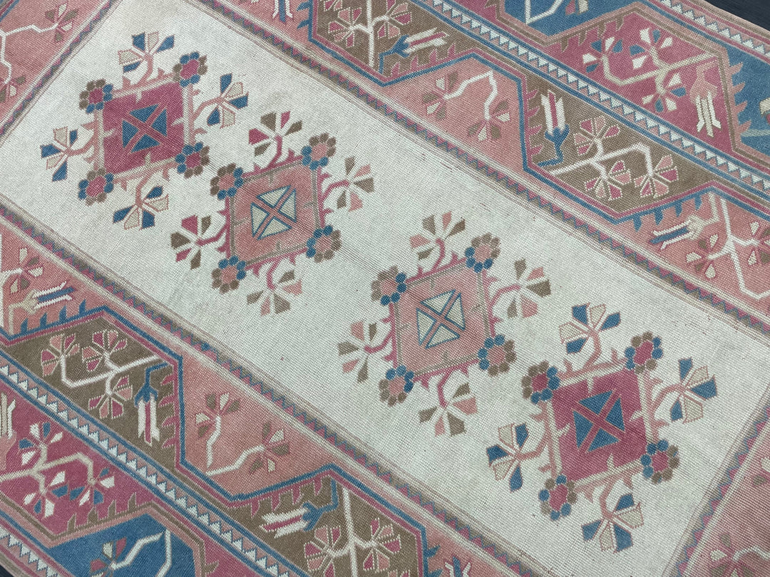 Blue Turkish Oushak Rug 6' 10" x 10' 4" Hand-Knotted | No. WR21080