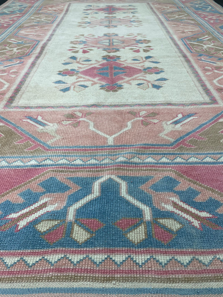 Blue Turkish Oushak Rug 6' 10" x 10' 4" Hand-Knotted | No. WR21080