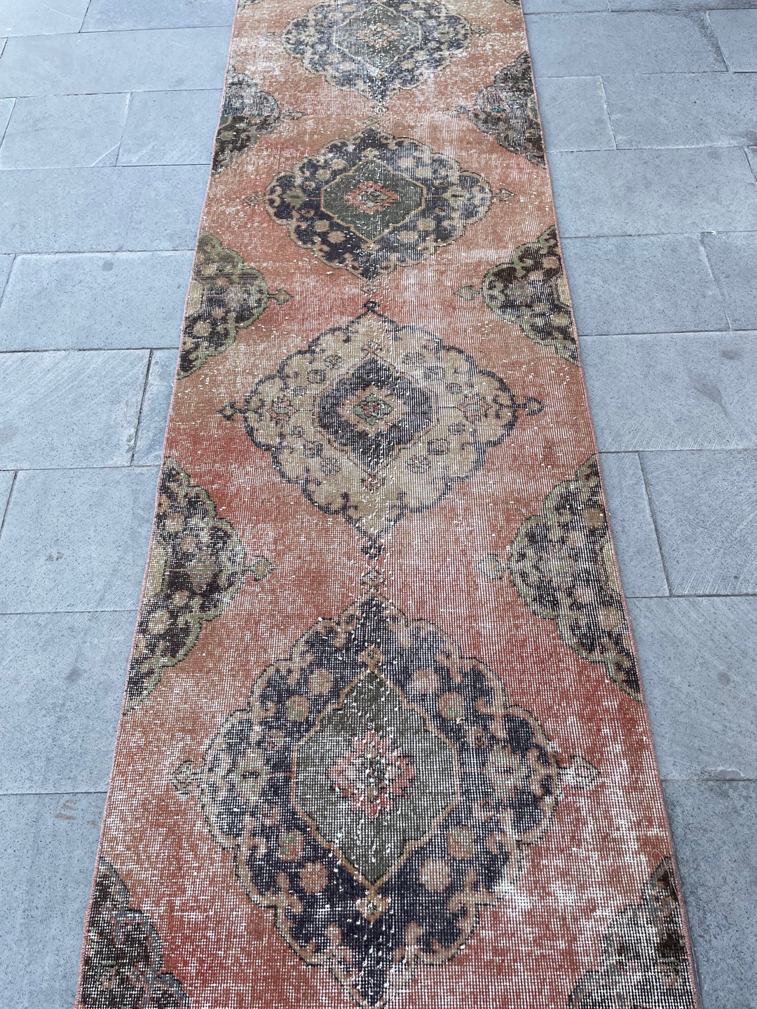 Beige Turkish Runner Rug 2' 9" x 19' 4" Hand-Knotted | No. WR47378