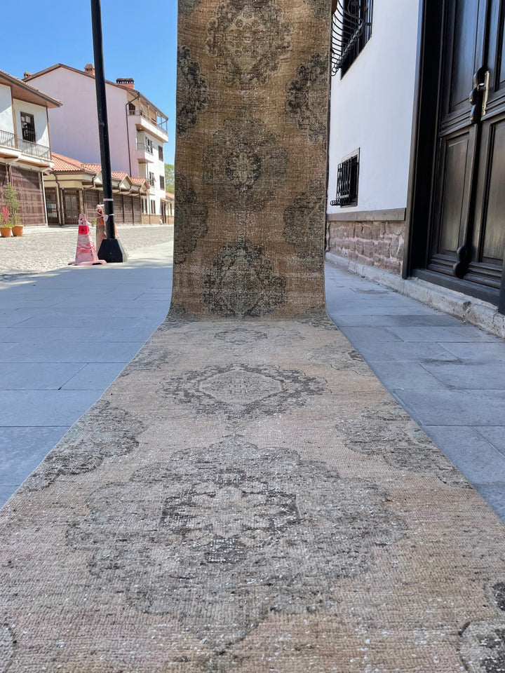 Beige Turkish Runner Rug 2' 10" x 17' 9" Hand-Knotted view